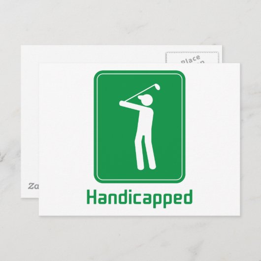 Golf - Gehandicapten Briefkaart (Voorkant / Achterkant)