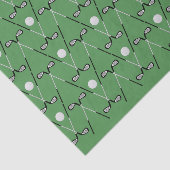 Golf gekruiste clubs patroon groen tissuepapier (Detail)