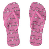 Golf gekruiste clubs patroon roze teenslippers (Voetbed)