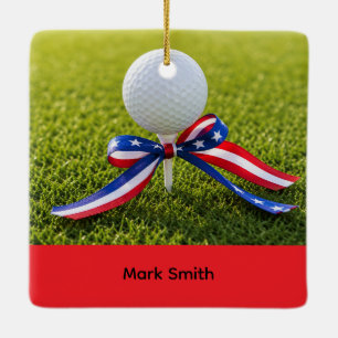 GOLF Gelukkig 4 juli voor golfer Keramisch Ornament