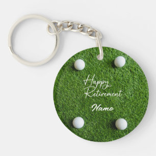 Golf Gelukkig met je Pensioen Sleutelhanger