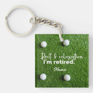 Golf Gelukkig Met Je Pensioen Sleutelhanger
