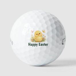 Golf Gelukkig Pasen met Kip Golfballen