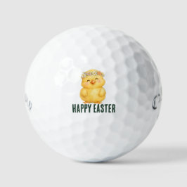 Golf Gelukkig Pasen met Kip Golfballen