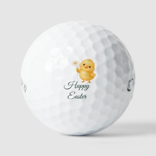 Golf Gelukkig Pasen met Kip Golfballen (Voorkant)