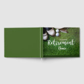 Golf gelukkig pensioen naar golfer met golfbal gastenboek (Volledig)