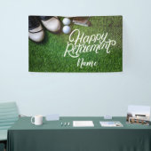 Golf gelukkig pensioen spandoek (Beurs)