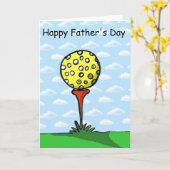 golf, Gelukkig Vaderdag Kaart (Gele Bloem)
