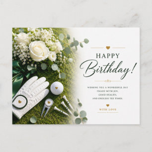 Golf Gelukkig Verjaardag Beste wensen aan golfer Briefkaart