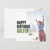 Golf Gelukkige Verjaardag Golfer (Voorkant / Achterkant)
