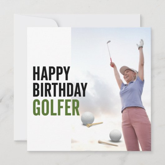 Golf Gelukkige Verjaardag Golfer (Voorkant)