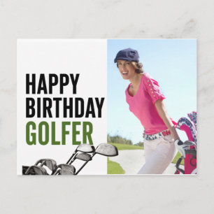 Golf Gelukkige Verjaardag Golfer Briefkaart