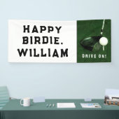 Golf Gelukkige Verjaardag Spandoek (Beurs)