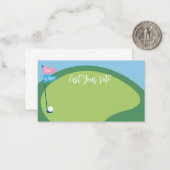 Golf Gender onthullen Kaarten stempelen, Roze of B Notitiekaartje (Voorkant / Achterkant in situ)