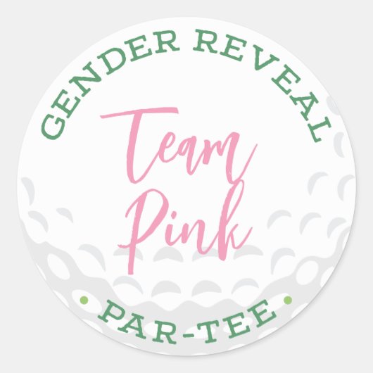 Golf Gender onthullen Par-T-shirt Stickers - Team  (Voorkant)
