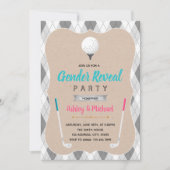 Golf gender onthult themauitnodiging kaart (Voorkant)