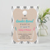 Golf gender onthult themauitnodiging kaart (Staand voorkant)