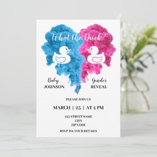 Golf gender onthult uitnodigingen (Staand voorkant)