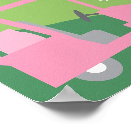 Golf Gender openbaart stembord - Team Roze of Blau Poster (Hoek)