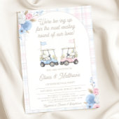 Golf Gender Reveal Invitation - Golf Carts Kaart