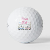 Golf Gender Reveal Team Girl Golfballen (Voorkant)