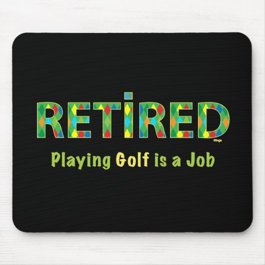 GOLF - Gepantserd Golf is mijn JOB-muispad Muismat (Voorkant)