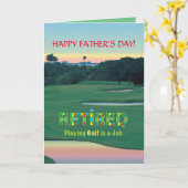 GOLF - Gepensioneerd "Golf spelen is een baan" Kaart (Gele Bloem)