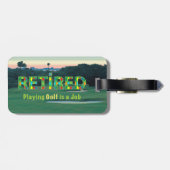 Golf - Gepensioneerd, golfen is een Bagagelabel (Achterkant horizontaal)