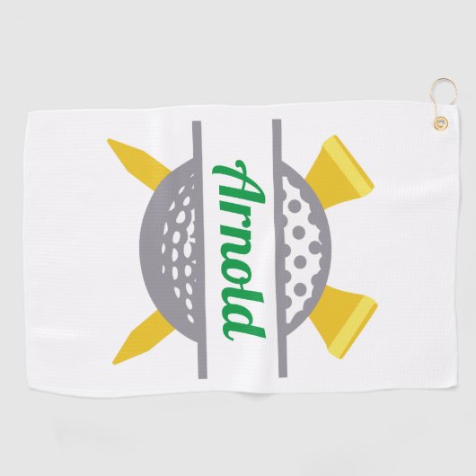 Golf gepersonaliseerd golfhanddoek (Horizontaal)