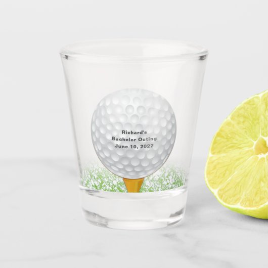 Golf gepersonaliseerd schaakglas shot glas (Voorkant)