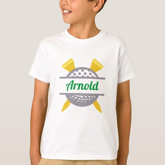 Golf gepersonaliseerd t-shirt (Voorkant)