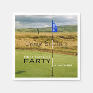 Golf Gepersonaliseerde Retirement Party Papier Ser Servetten