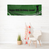 Golf gepersonaliseerde verjaardagsbanner spandoek (Insitu)