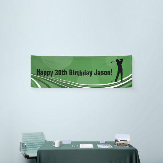 Golf gepersonaliseerde verjaardagsbanner spandoek (Beurs)