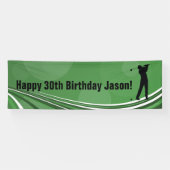 Golf gepersonaliseerde verjaardagsbanner spandoek (Horizontaal)
