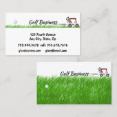 Golf gerelateerde zakelijke karren, gras, benodigd visitekaartje (Voorkant / Achterkant)