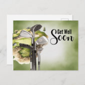 Golf Get well binnenkort Golfer Briefkaart (Voorkant / Achterkant)
