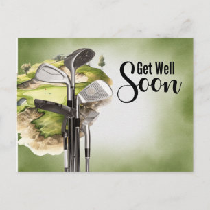 Golf Get well binnenkort Golfer Briefkaart
