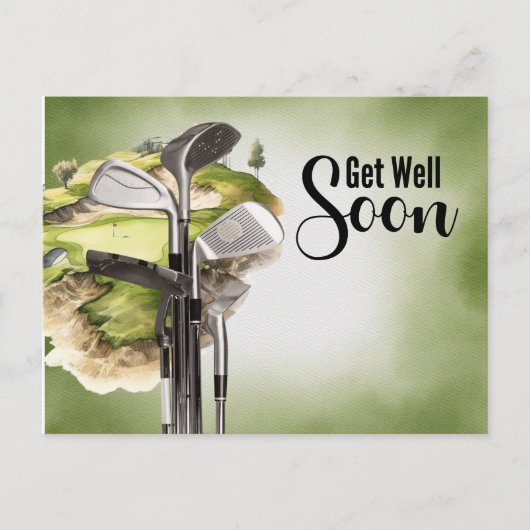 Golf Get well binnenkort Golfer Briefkaart (Voorkant)