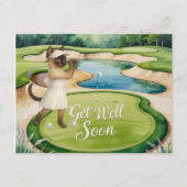 Golf Get Well Soon Kaart voor kattenliefhebbers go (Voorkant)
