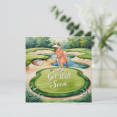 Golf Get Well Soon Kaart voor kattenliefhebbers go (Staand voorkant)