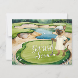 Golf Get Well Soon Kaart voor kattenliefhebbers go
