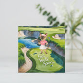 Golf Get Well Soon Kaart voor kattenliefhebbers go (Staand voorkant)