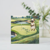 Golf Get Well Soon Kaart voor kattenliefhebbers go (Staand voorkant)