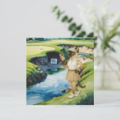 Golf Get Well Soon Kaart voor kattenliefhebbers go (Staand voorkant)