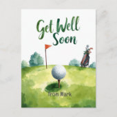 Golf Get Well Soon Kaart – Waterverf Golfbaan (Voorkant)
