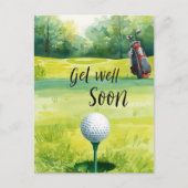 Golf Get Well Soon Kaart – Waterverf Golfbaan (Voorkant)