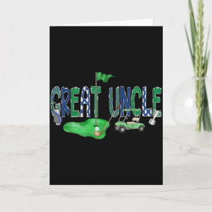 Golf geweldige oom hole in one golf 1e verjaardag kaart