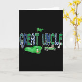 Golf geweldige oom hole in one golf 1e verjaardag  kaart (Gele Bloem)