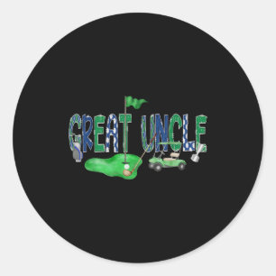 Golf geweldige oom hole in one golf 1e verjaardag ronde sticker